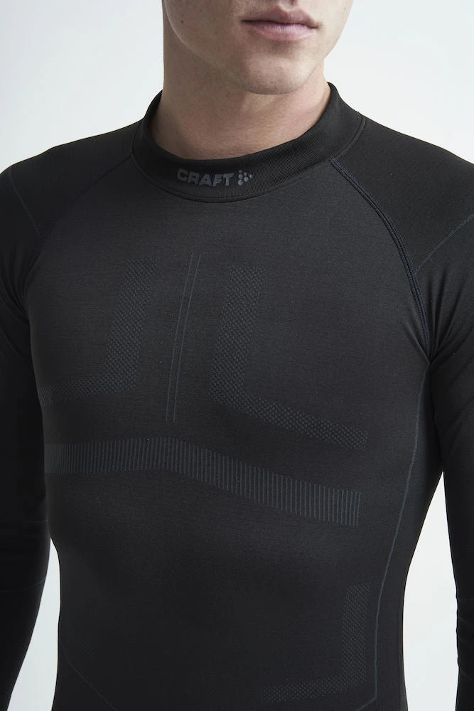 Craft Men's Active Intensity Crewneck Baselayer - Black/Asphalt (1907933-999995) 4 Craft Men's Active Intensity Crewneck Baselayer - Black/Asphalt (1907933-999995) - Image 4