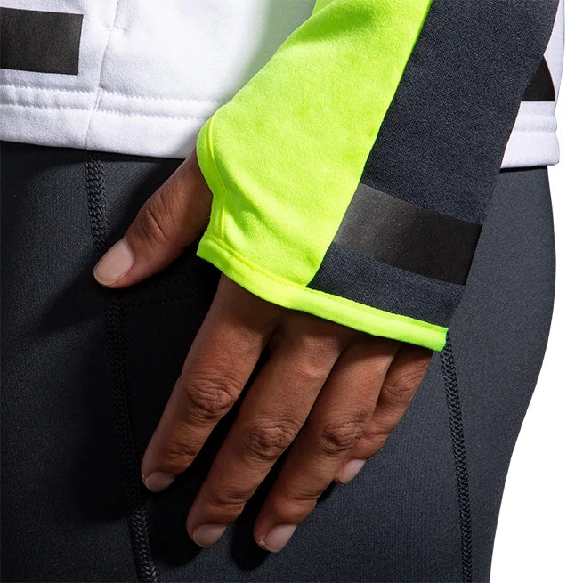 Brooks Women's Run Visible Thermal Hoodie - White/Asphalt/Nightlife (221559134) 6 Brooks Women's Run Visible Thermal Hoodie - White/Asphalt/Nightlife (221559134) - Image 6