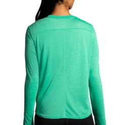 Brooks Women's Run Merry Distance Long Sleeve - Green/Run Merry (221563377) -Pro Runner Shop 221563 377 MB Run Merry Distance Graphic LS