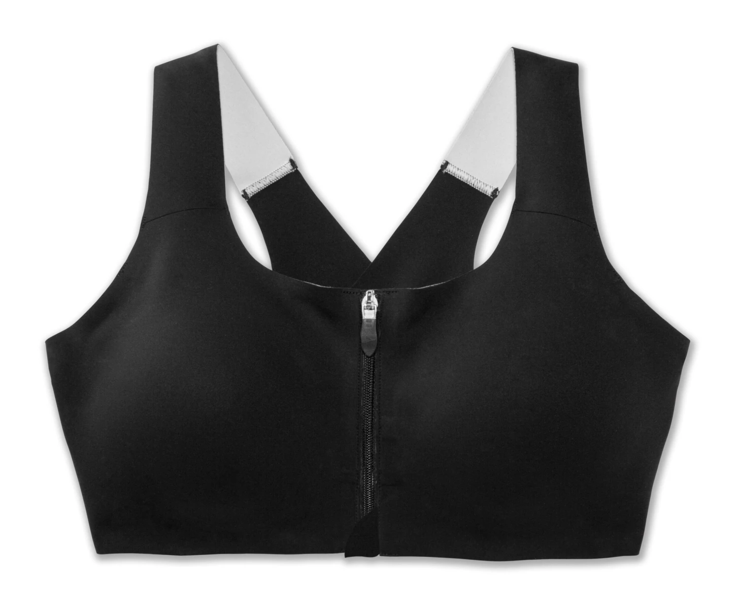 Brooks Women's Dare Zip Run Sports Bra - Black (350075001) 5 Brooks Women's Dare Zip Run Sports Bra - Black (350075001) - Image 5