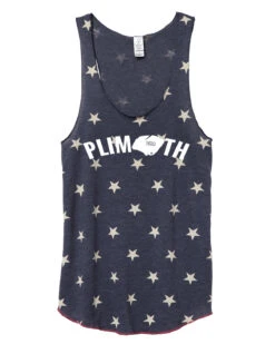 Women's Plimoth Racerback Stars And Stripes Tank - Navy Blue ( PLI-AA1927P-S)