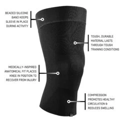 CEP Mid Support Knee Sleeve -Pro Runner Shop cep mid knee sleeve black 3