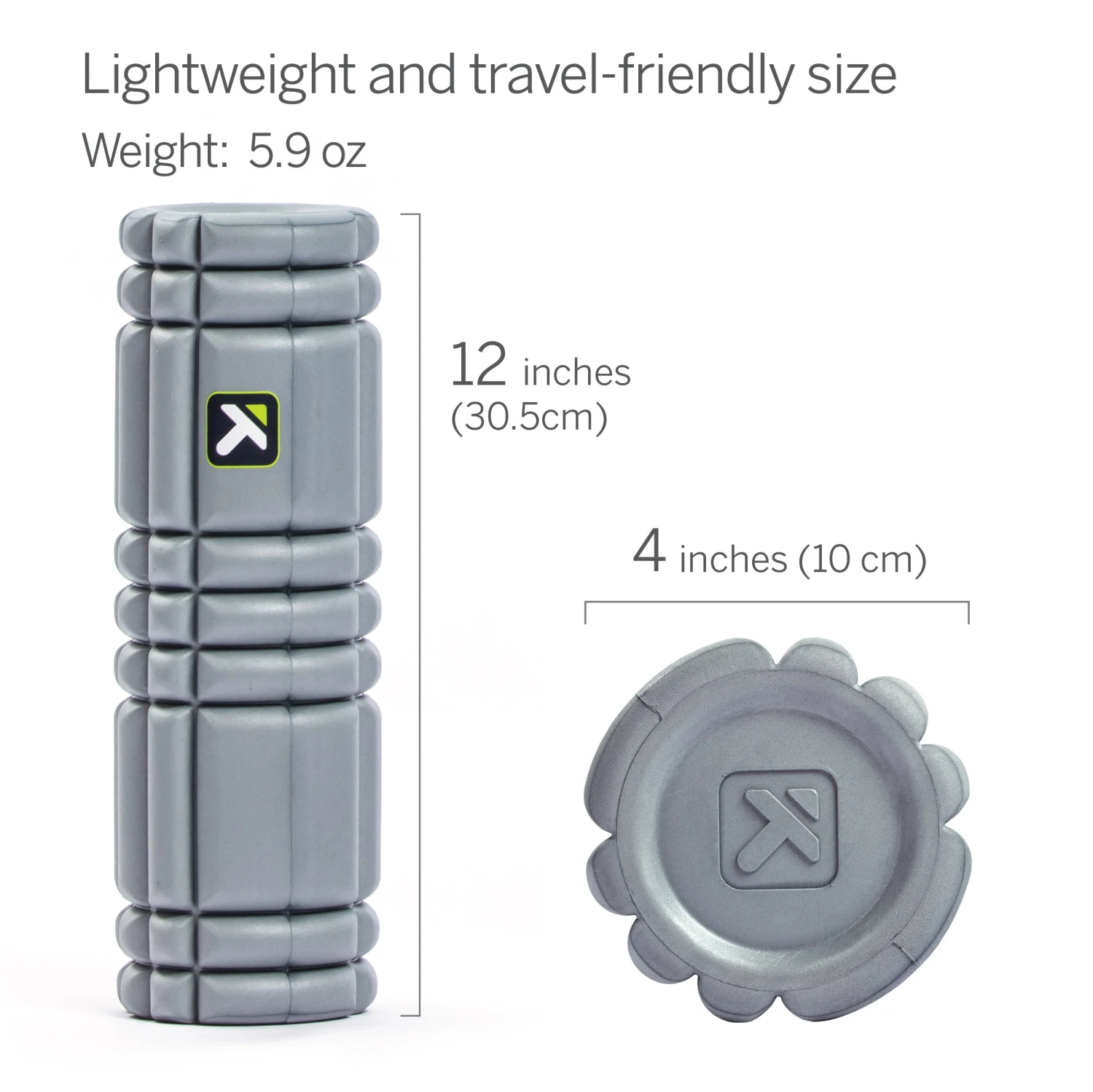 TriggerPoint 12" Core Foam Roller - Grey (03328) 2 TriggerPoint 12" Core Foam Roller - Grey (03328) - Image 2