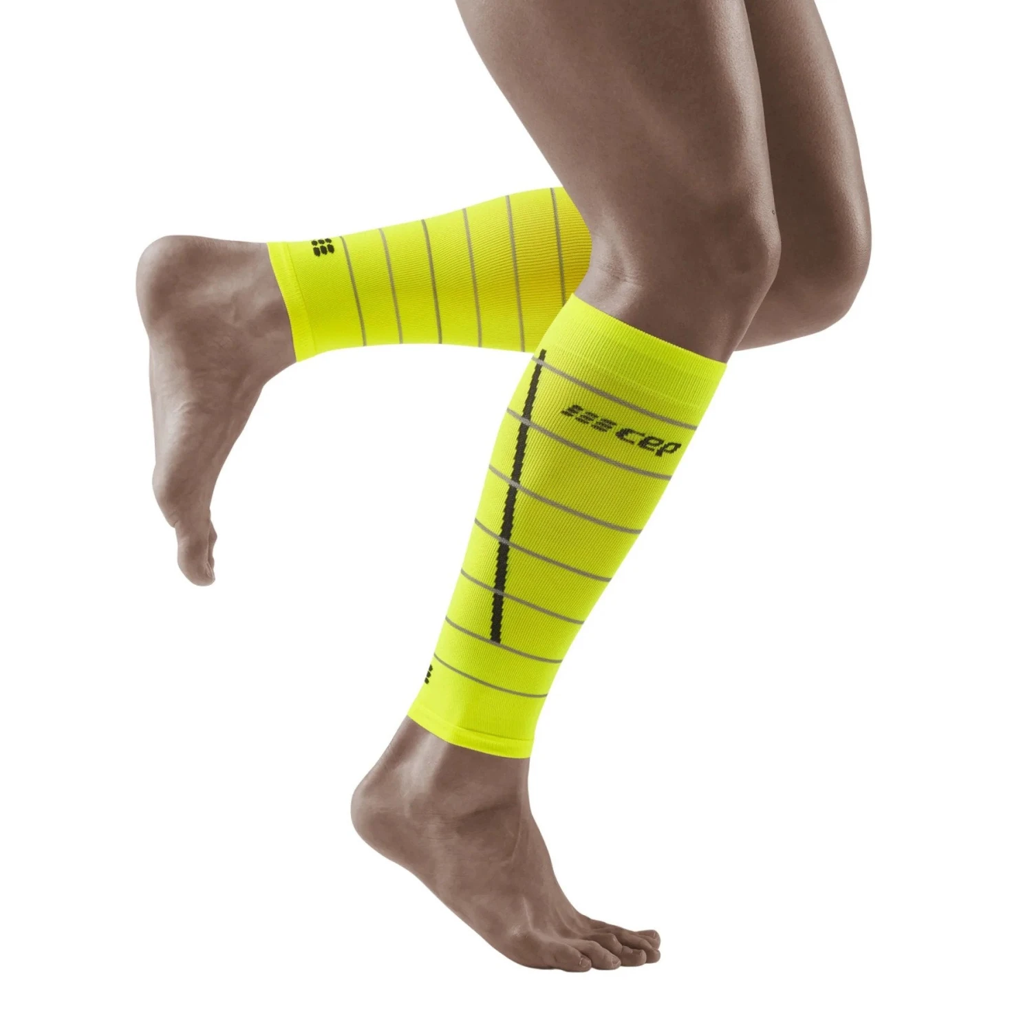 CEP Men's Reflective Calf Sleeves - Neon Yellow (WS50FZ) 1 CEP Men's Reflective Calf Sleeves - Neon Yellow (WS50FZ)