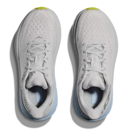 HOKA Women's Clifton 9 -Pro Runner Shop hoka womens clifton nine running shoe gray blue 2