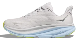 HOKA Women's Clifton 9 -Pro Runner Shop hoka womens clifton nine running shoe gray blue