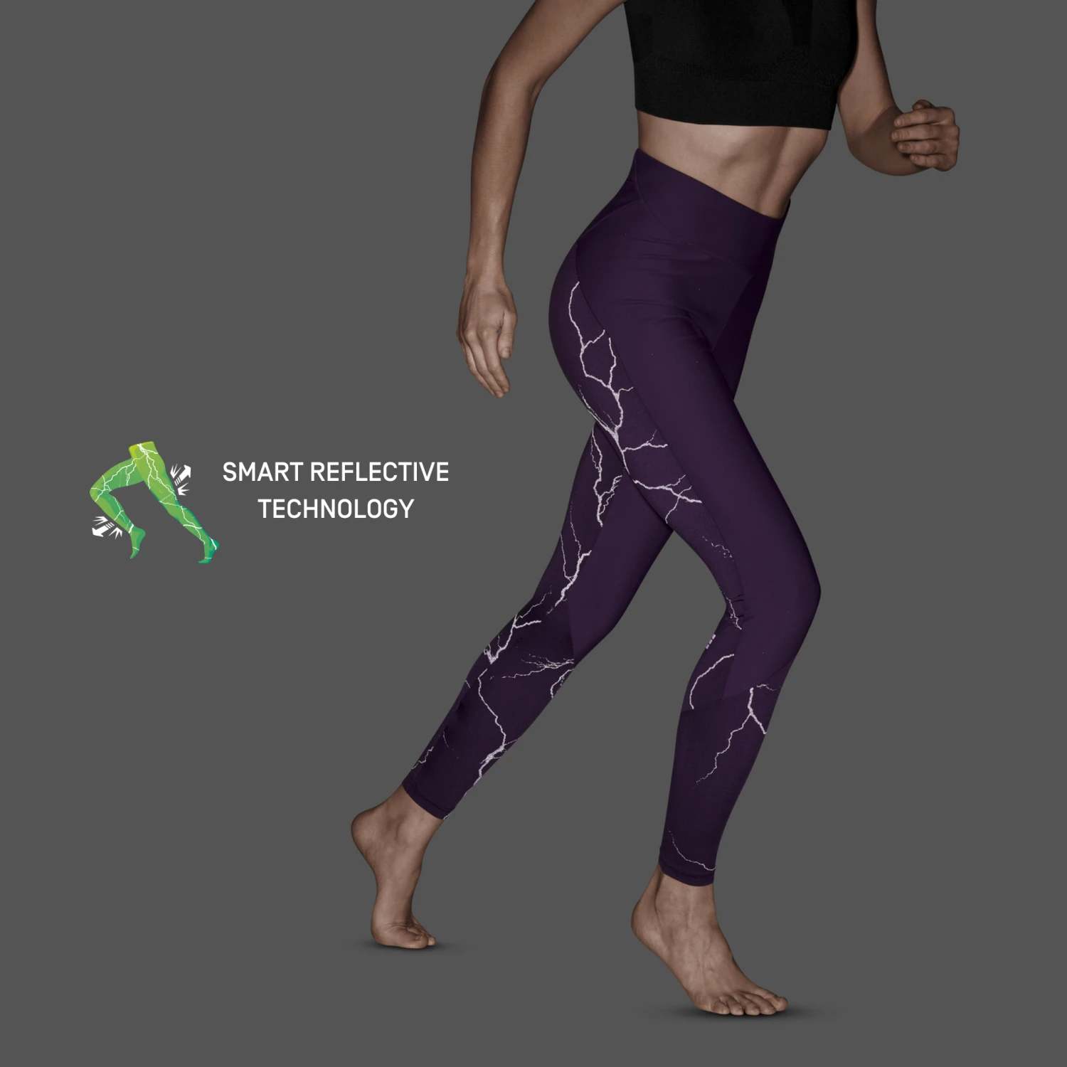 CEP Women's Reflective Tights - Purple (W2A96N) 6 CEP Women's Reflective Tights - Purple (W2A96N) - Image 6