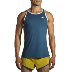 Brooks Men's Atmosphere Singlet 14 Brooks Men's Atmosphere Singlet -Pro Runner Shop www brooksrunning com 211384 428 mv atmosphere singlet mens sleeveless running top 1